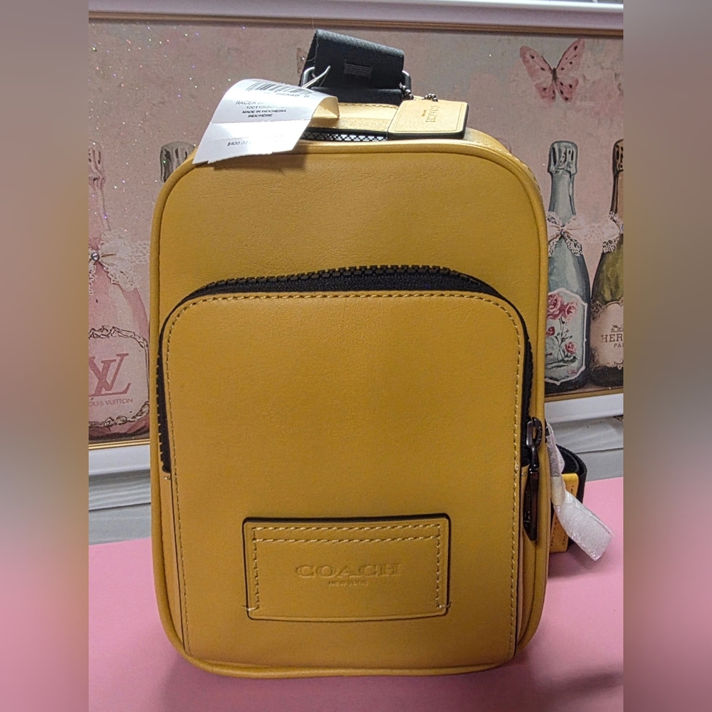 Coach Mustard Yellow Men's Belt Bag